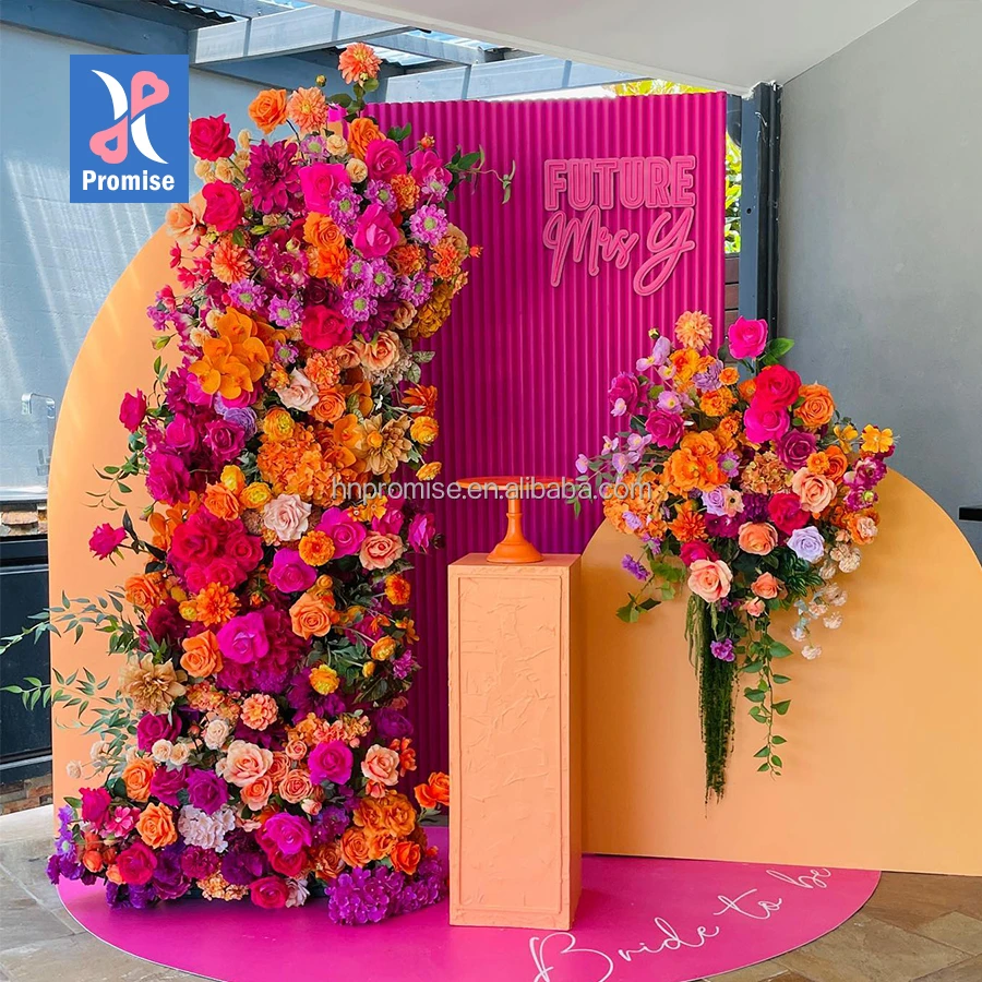 Обещание свадебной арки Цветочная композиция искусственная Цветочная Арка фон розовые цветочные ряды