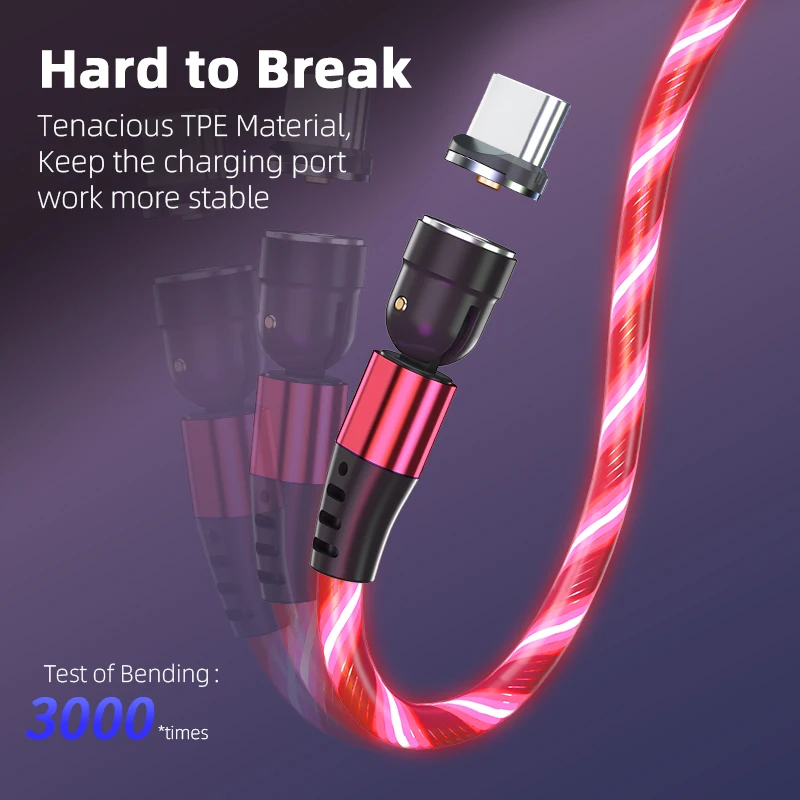 
New design 540 rotate Magnetic charging cable compatible for TYPEC,Micro,i-product magnetic charging cables with CE ROHS FCC 