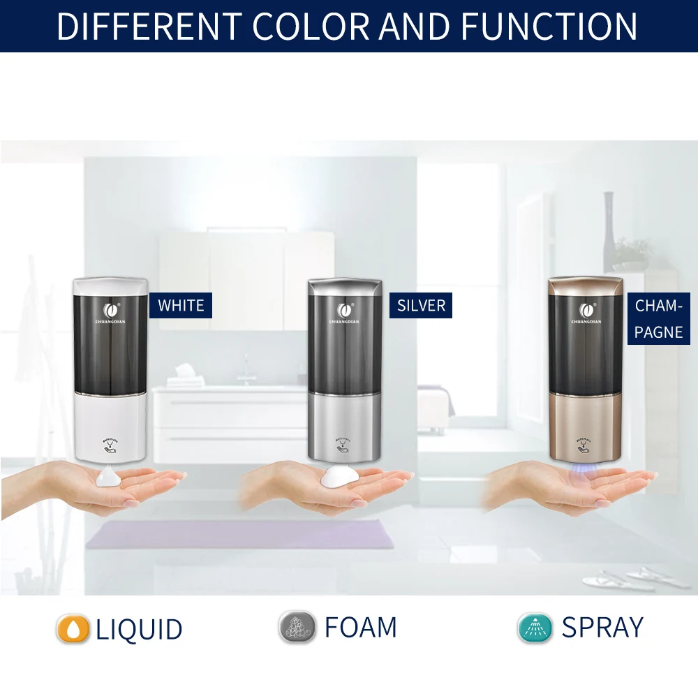 CHUANGDIAN CD-5048 Cheap Bathroom Wall Mounted Automatic Liquid Auto Soap Dispenser