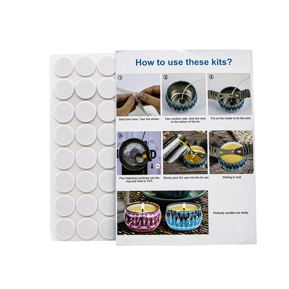 Scented candle DIY kit Tools materials Wax core dye block pigment wax melting pot cup beeswax core