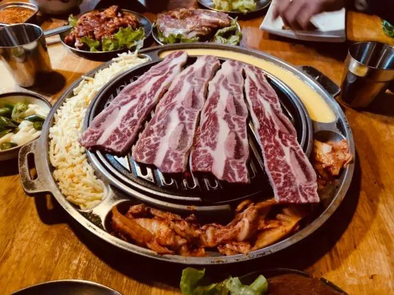 multi-roasting pan korean restaurant pan fried metal aluminum round bbq grill pan