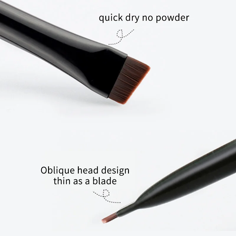 Feiyan Wholesale Custom Single Flat Eyeliner Makeup Brush Professional Cosmetics High Synthetic End Hair Eyebrow Definer Brushes