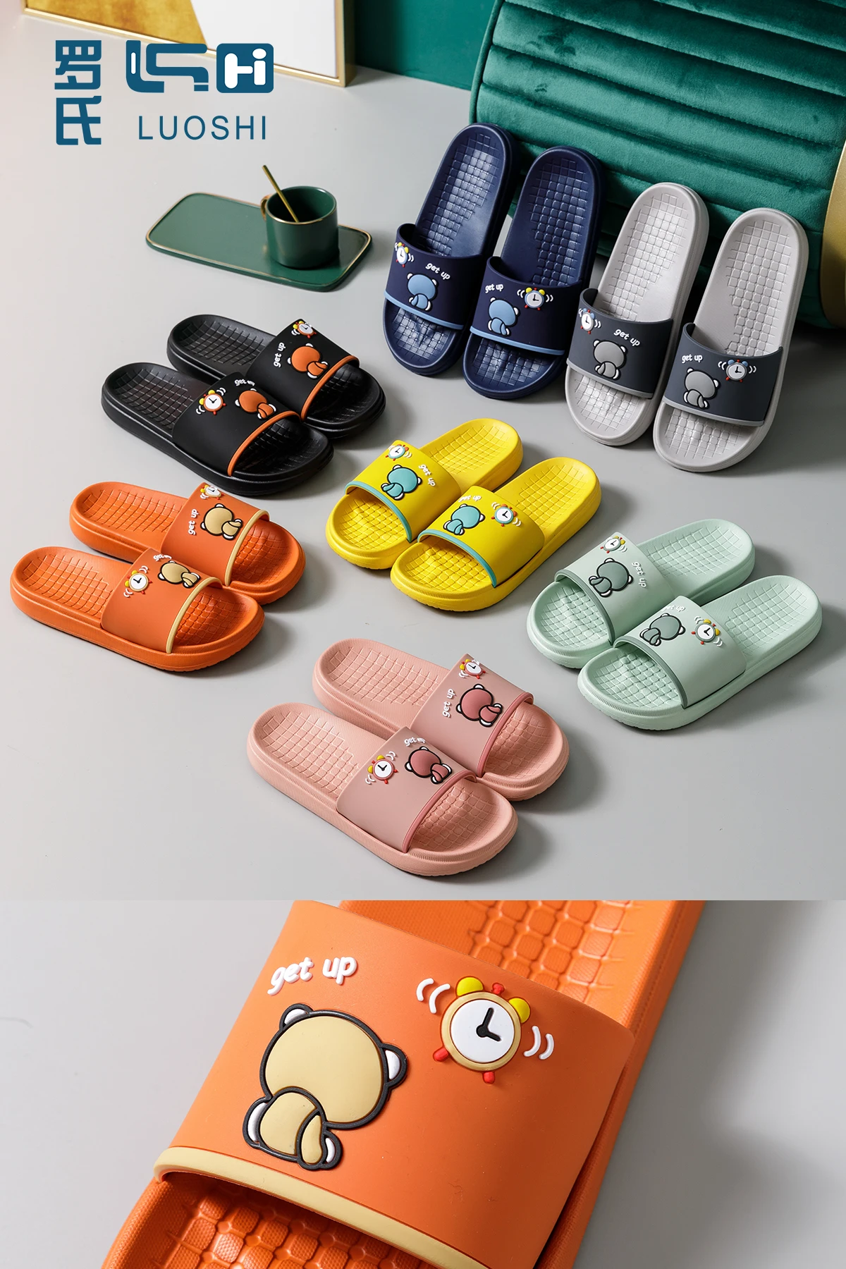 Comfortable Friendly Home Slippers Manufacturers for Man / Funny Animal Slippers for Adults