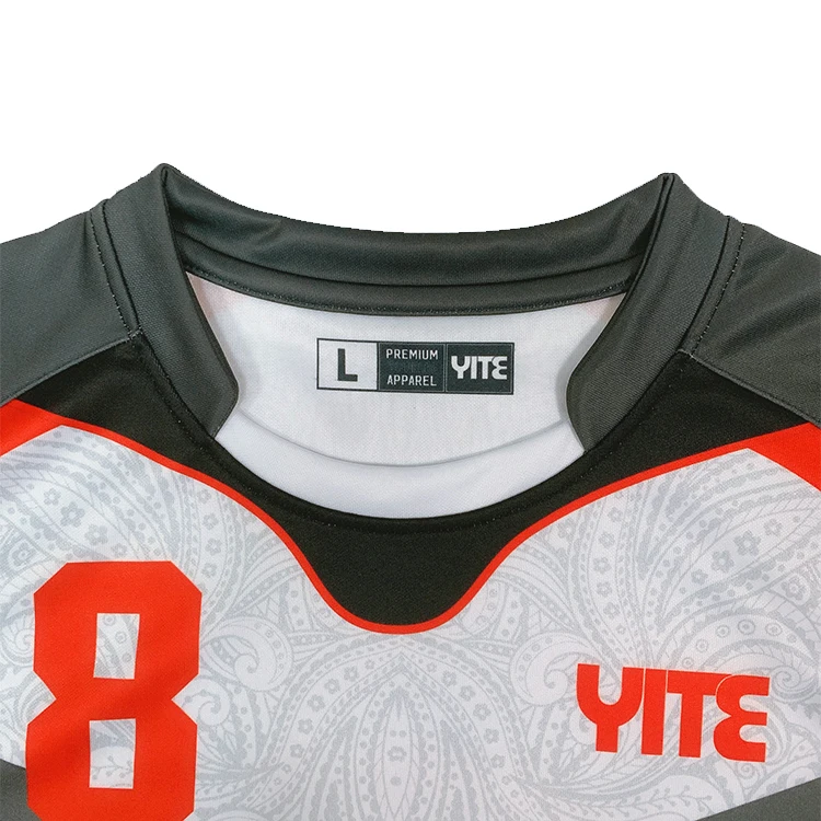 Wholesale Breathable Rugby Shirt for Men Dry Quick Sublimated Rugby Shirts 100%polyester High Quality Custom Rugby Shirt