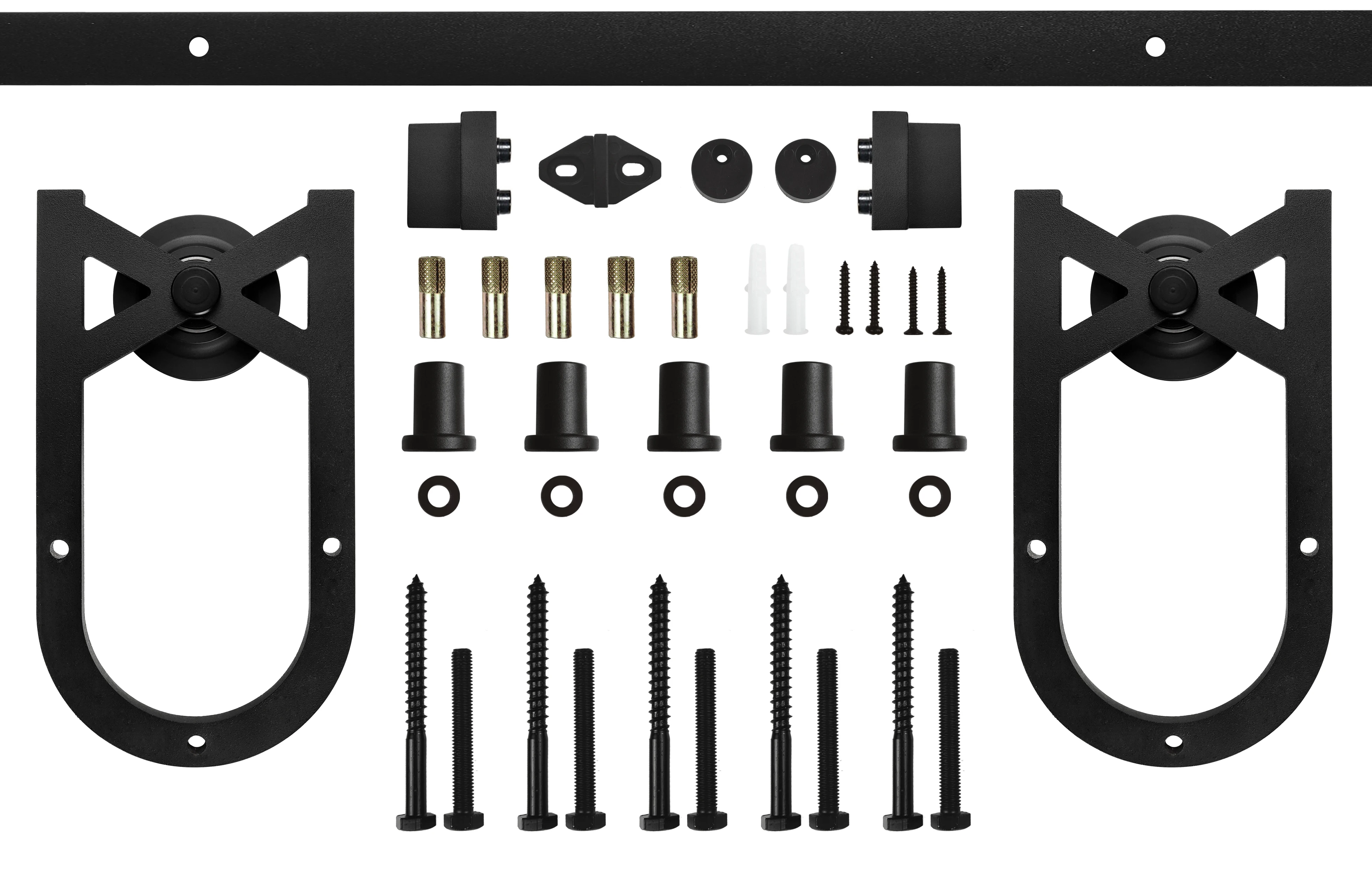 Wholesale Door Track Rail Hardware Manufacturer Durable Sliding Wooden Door Accessory Hanging Barn Door Hardware Kit