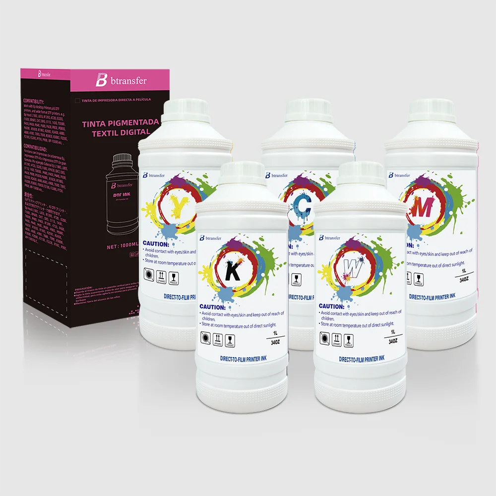 dtf printer ink water-based 1000ml ink for dtf printer dtf heat transfer pigment inks for Digital T-Shirt Textile Machine
