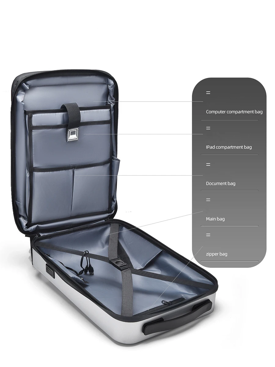 New laptop backpack PC hard case computer bag waterproof 16 inch USB Anti-stain Anti-thief TSA Lock backpack