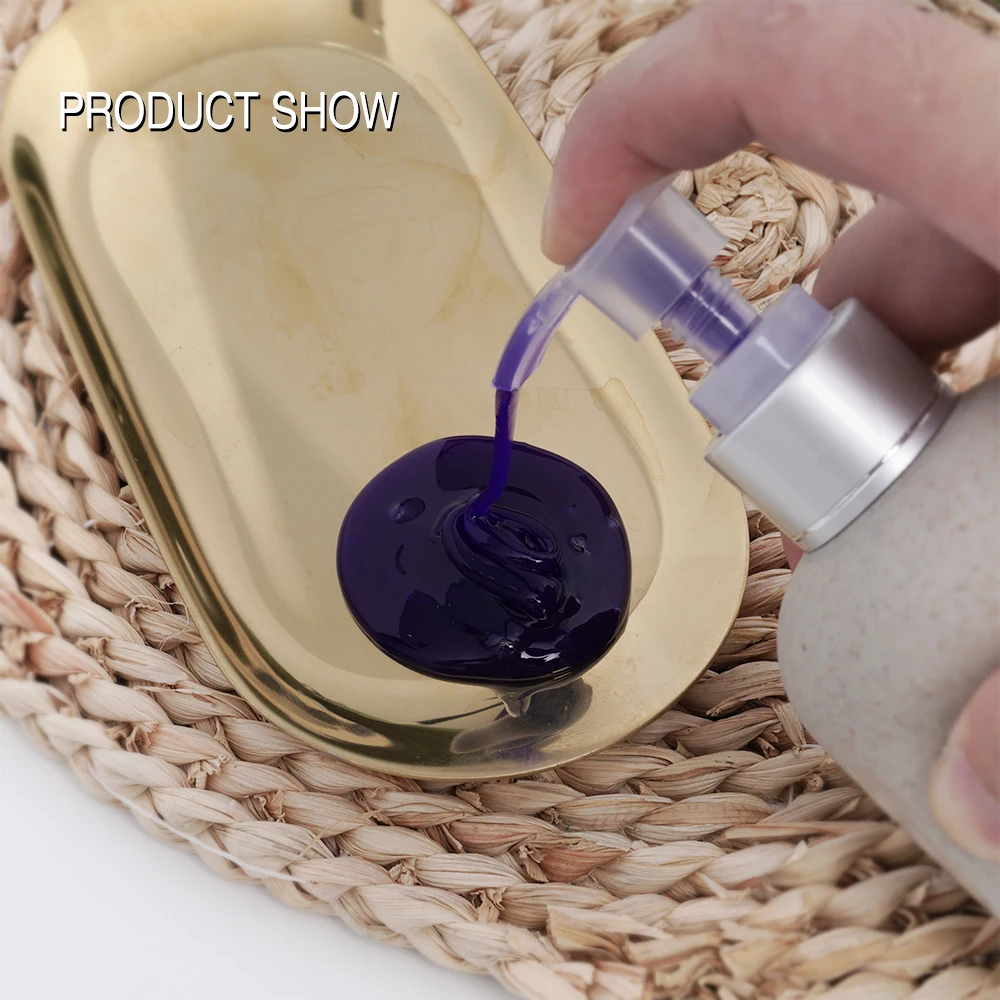 OEM Purple hair shampoo with private brand label cheap wholesale price for blonde color hair washing