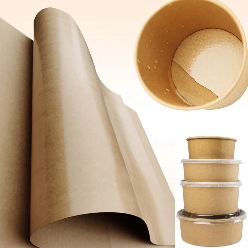 Food packaging use water resistant kraft qualified PE coated paper