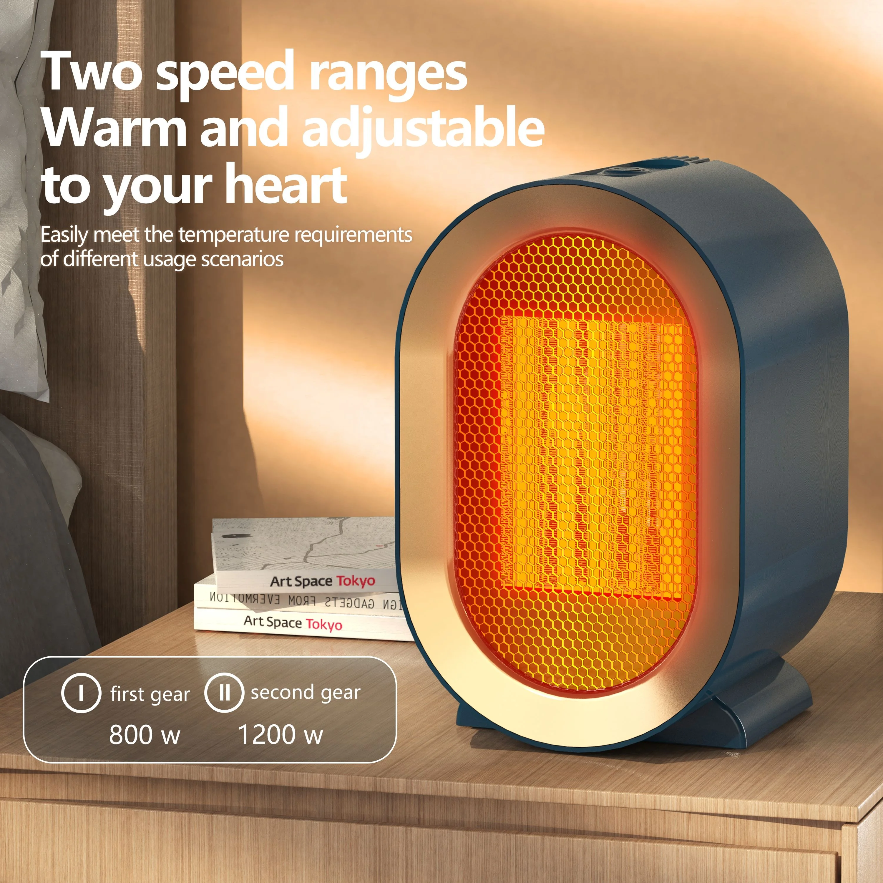 Зимний штекер в 1200 Вт стоячие умные домашние обогреватели офисные помещения Ptc Отопление Настольные электрические портативные мини-вентиляторы