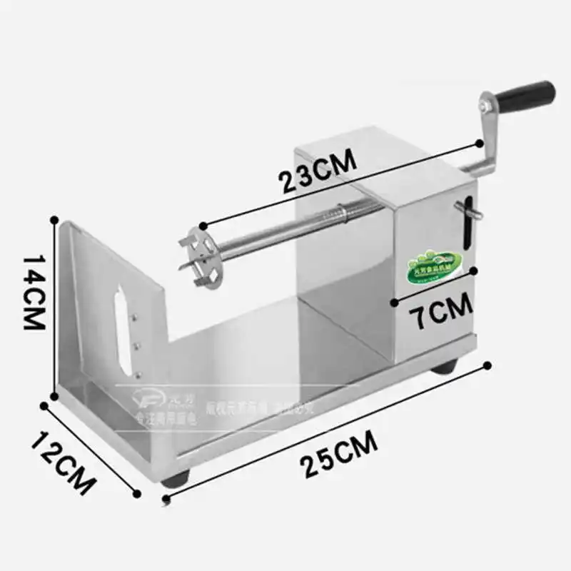 Stainless Steel Potato Slicer Chips Cutter Manual Tornado Potato Machine Spiral Twisted