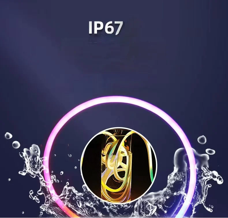 Wholesale Rgbic Neon Led Lights Addressable full color ws2811 ws2812b Flexible Soft Strip led neon light