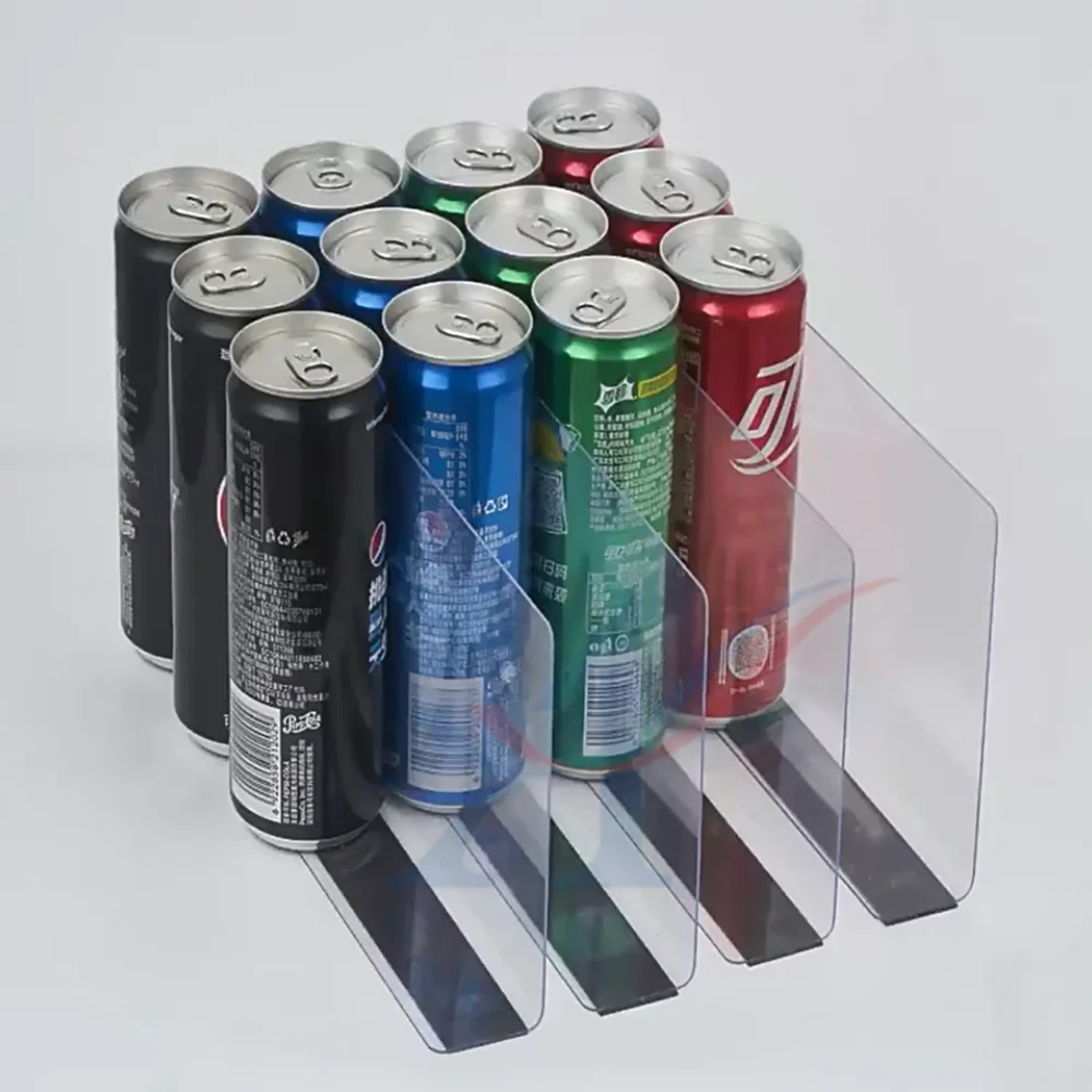 Retail Clear Plastic Divider Shelf L-Shape PVC Dividers For Metal Shelves with Magnetic trip