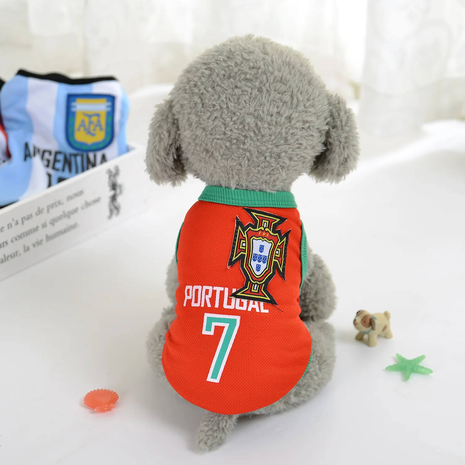 Football Number Summer Breathable Mesh Clothes Sports Shirts T-shirt Pet Clothes