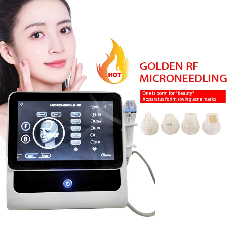 2022Hot Selling Microneedle Rf Machine 5mm Gold Fractional Rf Microneedling Rf Microneedling Cartridges For Salon