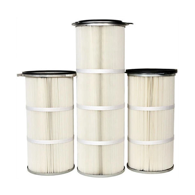 Air Filter Dust Collection Industrial Cartridge Polyester PTFE Pleated Paper Stainless Frame Customized Air Filter