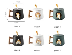 Cute animal ceramic mug milk coffee cups promotional unique design