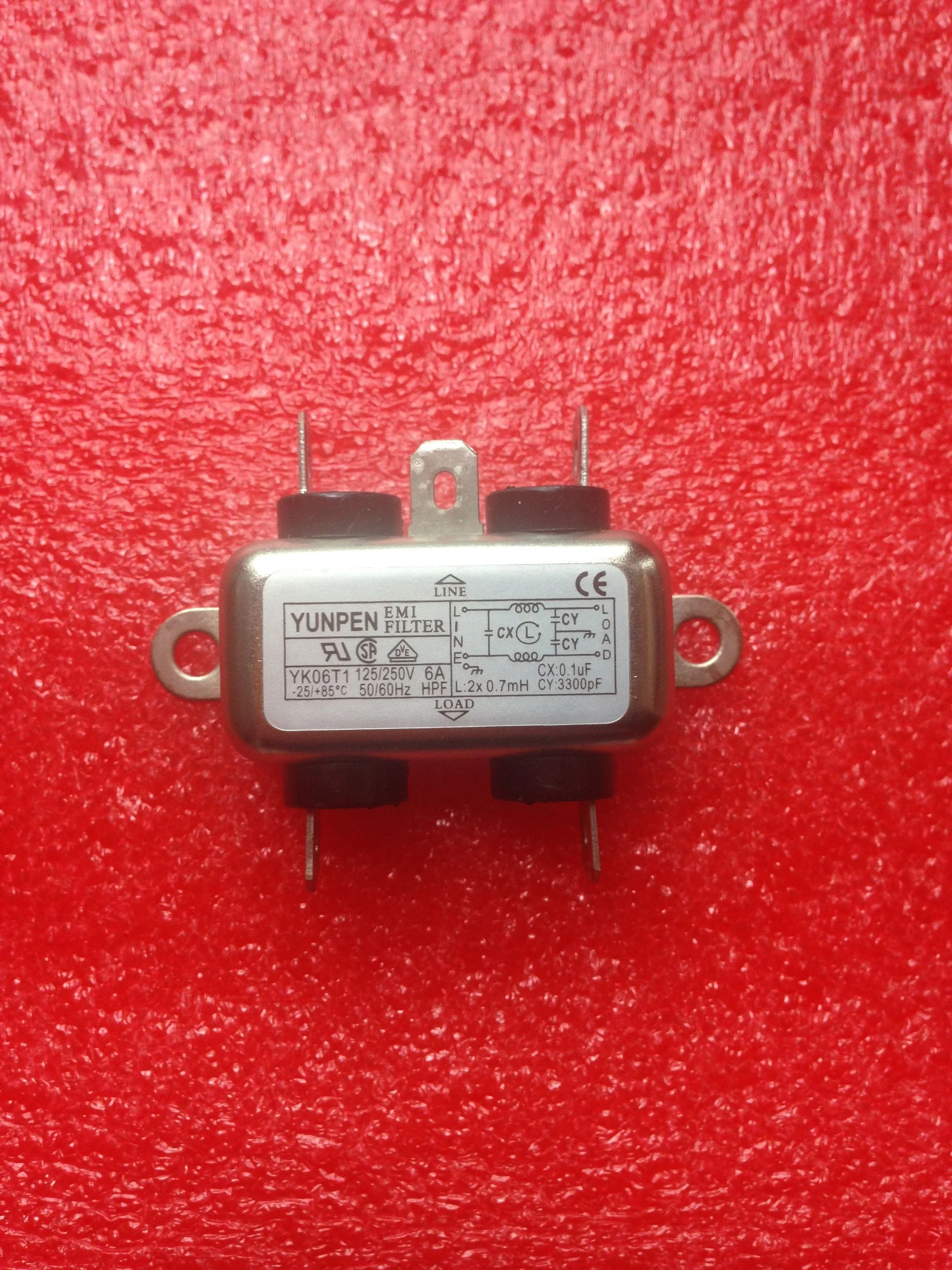 YK06T1 новый оригинальный EMI фильтр 115/250VAC 6A