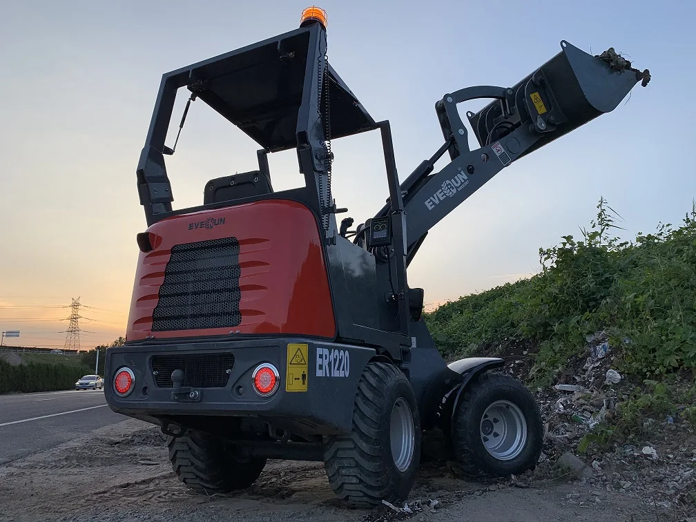  1100 кг 25hp Китай новый мини-шарнирный компактный погрузчик