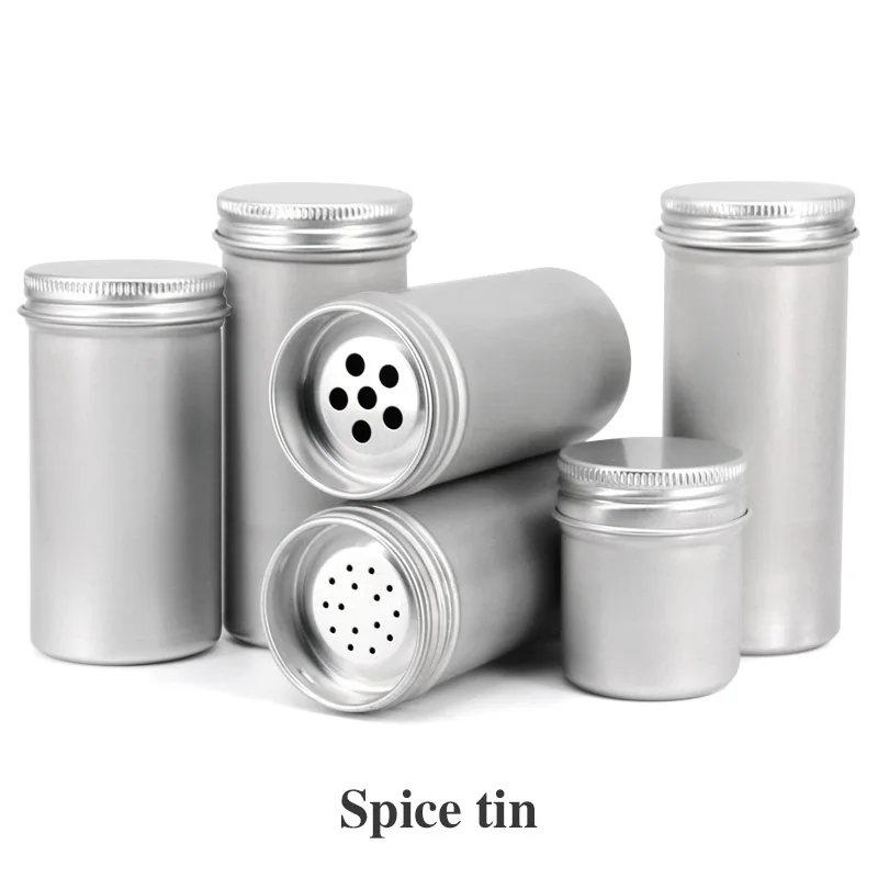 Food Grade custom aluminum spice shaker tins