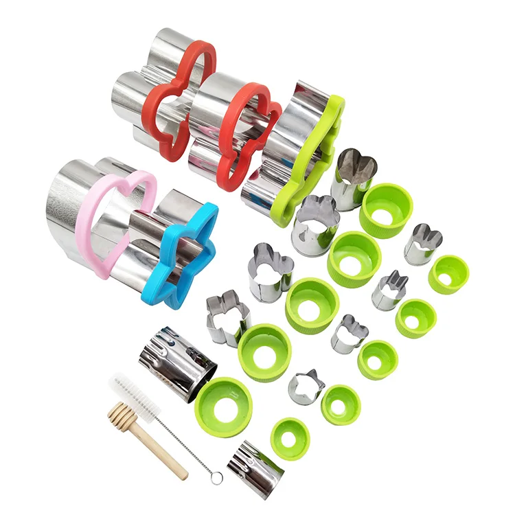 Набор сэндвич-резаков Amazon для детей, резак для овощей и фруктов, нержавеющая сталь, резак для печенья и инструменты для украшения еды