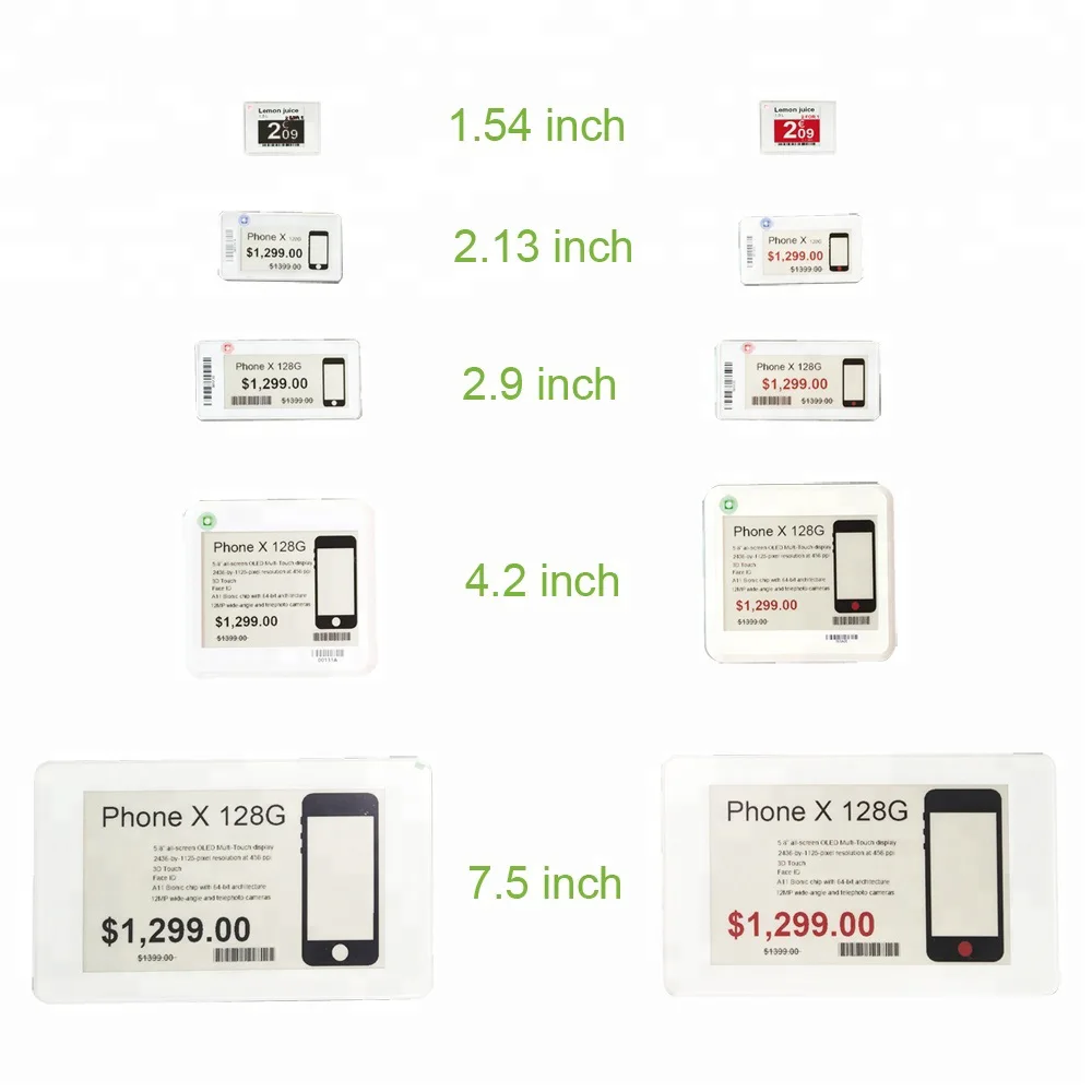 
E-ink Epaper 3 colors 2.9' Electronic display label electronic price tag 