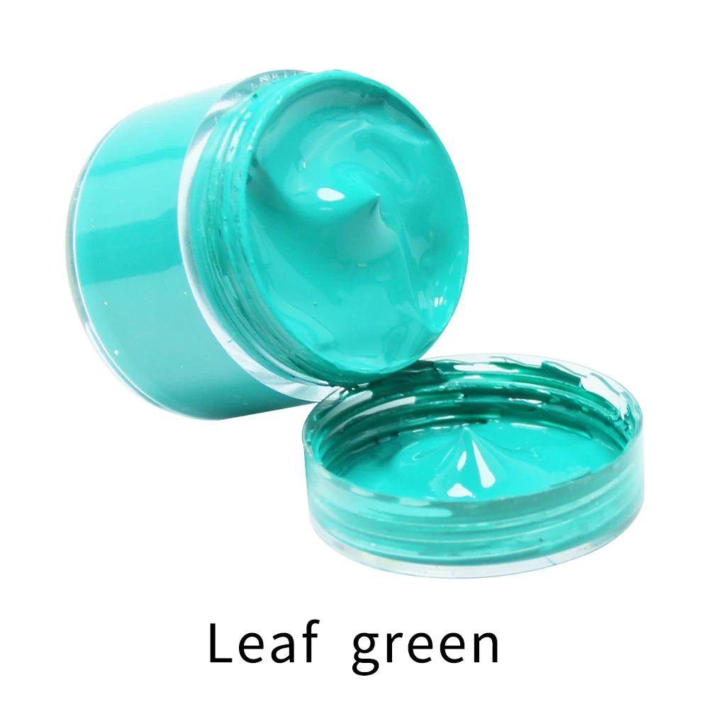 30 ml/bottle leaf green wholesale shoes leather edge paint nano leather coating paint for leather shoe car seat clothes paint