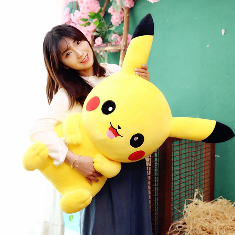 
2020 Best Hot Yellow Pokemon Plush Toys Baby Cuddle Pikachu Soft Toys Popular Kids Custom Stuffed Animals 25cm 