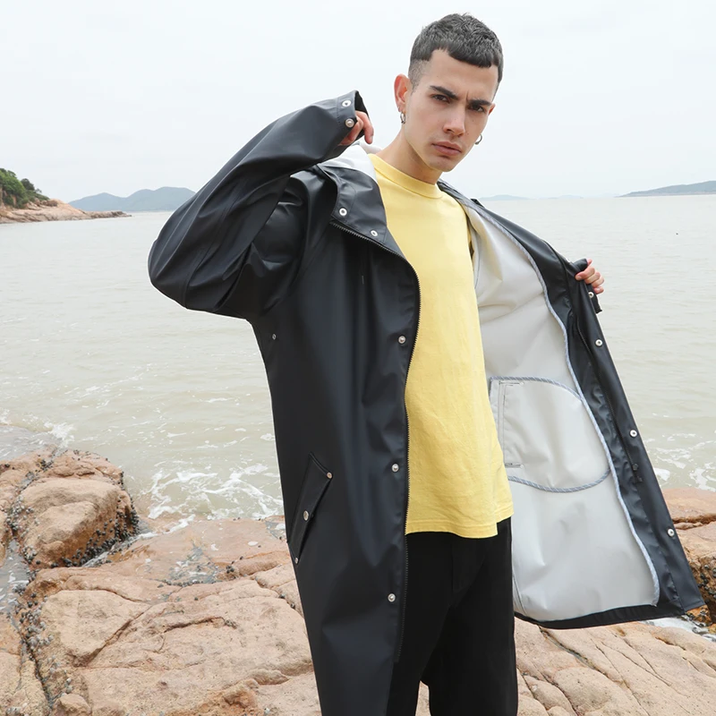 Rainfreem Raincoat PU Fabric  Pure Color Customized  Logo Size  Waterproof Windproof Can Print Logo