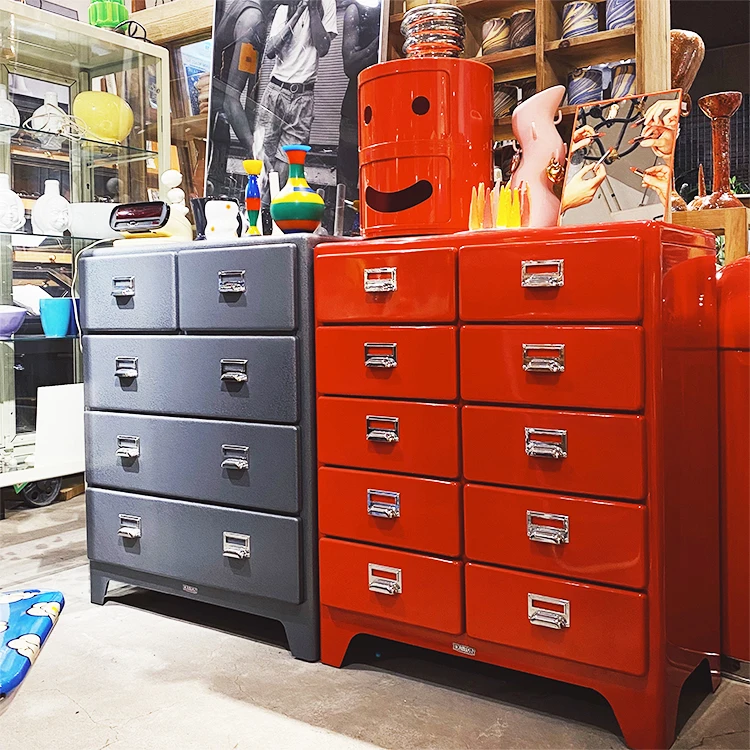 Modern style antique hall decoration furniture multiple drawers sideboard cabinet metal design