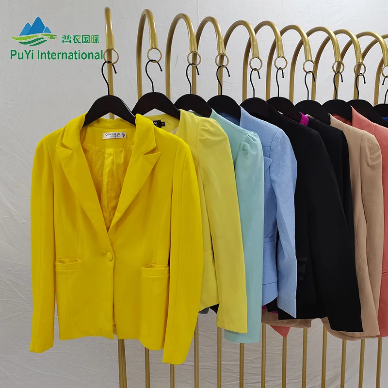 Женские тонкие костюмы пальто б/у одежда модная куртка оптовая продажа поставщик одежды куртки