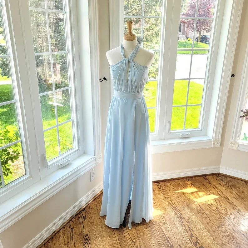 ASAM-19 Hot Selling Multi-way Long Bridesmaid Dresses Custom Made Floor Length Brides Maid Dresses