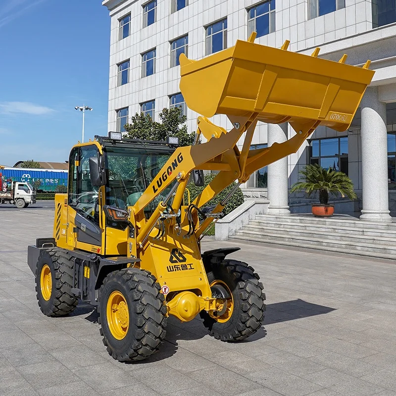 LUGONG T916 Shandong design 4wd CE approved 600kg cheap price mini loaders front end shovel wheel loader