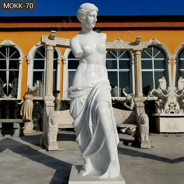 Life Size White Marble Veiling Woman Statue for Decoration