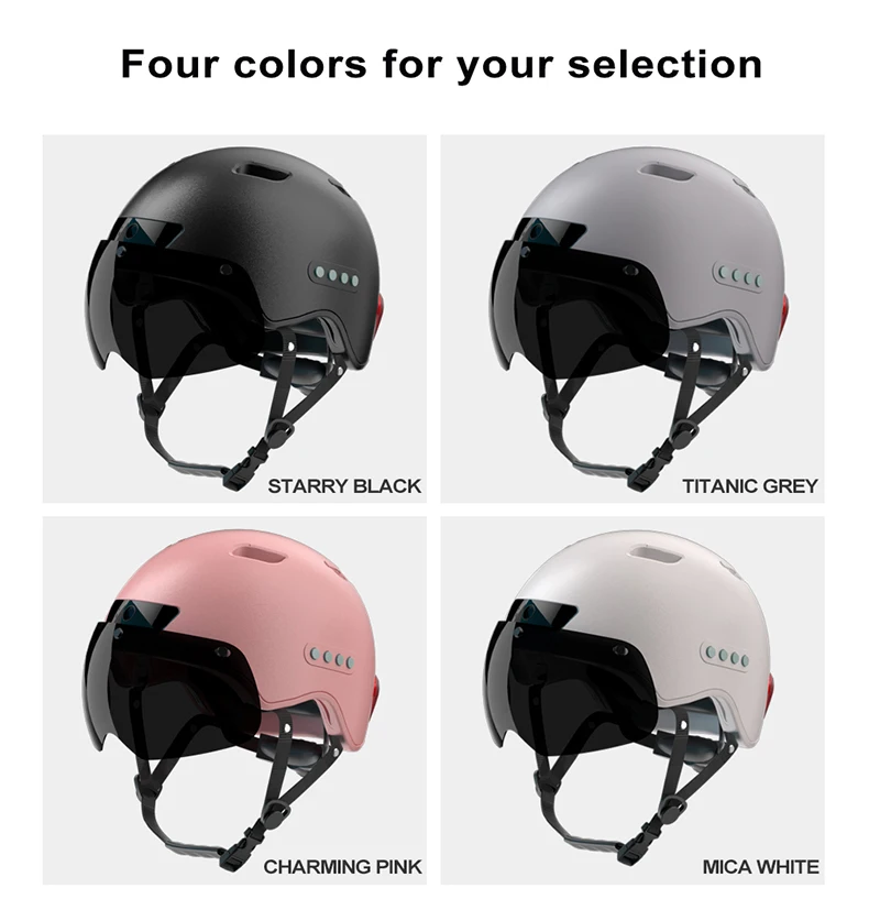Heat dissipation cool Auto-sensing brake lights Motor smart bike helmets bicycle Cycle Bike smart helmet with camera