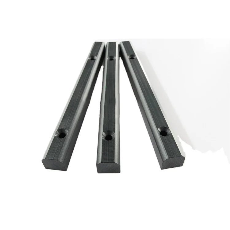 CNC Uhmwpe Sliding Conveyor Rails Green color Plastic Roller Chain Guides