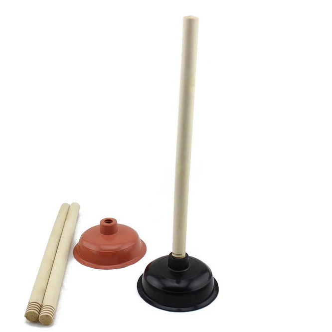
hot!toilet cleaning tool toilet plunger with soft suction Wooden Handle toilet suction 