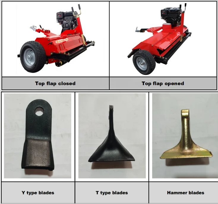 Garden and golf grass cut ATV towable gasoline lawn mower