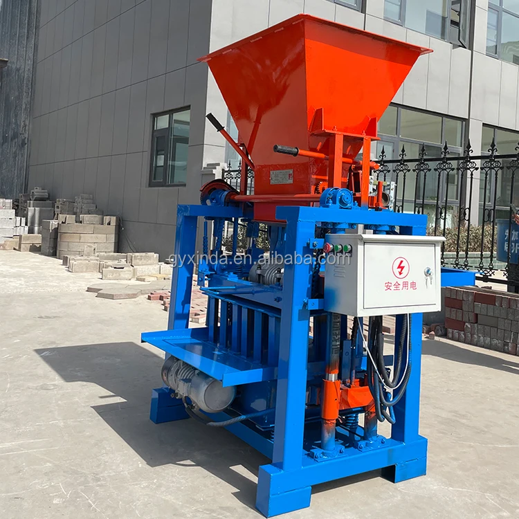 QMJ4-35B portable electric cinder concrete multi-functional easily change the mold pavement concrete brick making machine