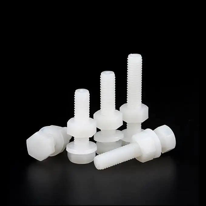 M6 White/ Black Plastic Nylon Hex Head  Bolts Din933 M8 M10 M12 M16 screw