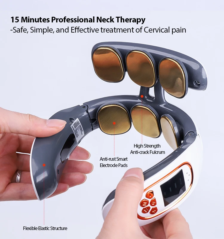 modern novel design smart neck massager heater electrode multi trigger point therapy neck acupuncture