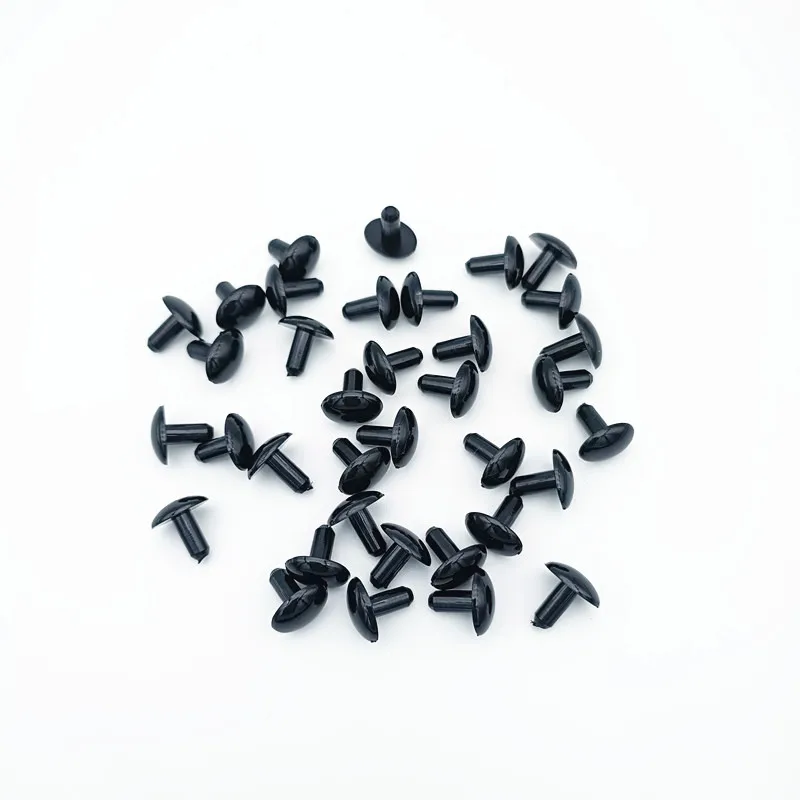 Plastic Safety Flat Oval Eyes and Nose For Knitting Toy And Doll