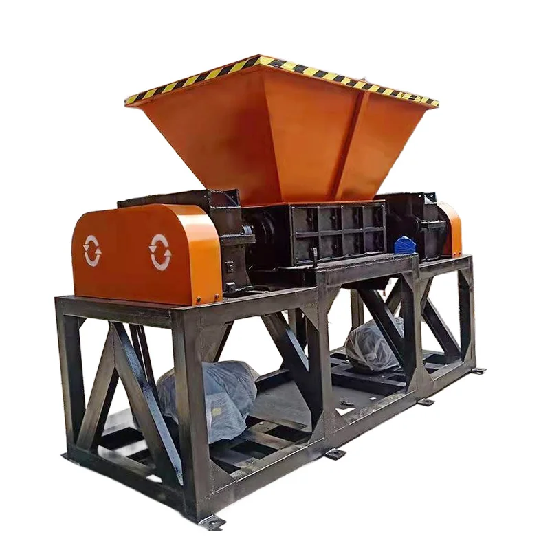 Good price Low speed operation double shaft recycle plastic foam shredder machine