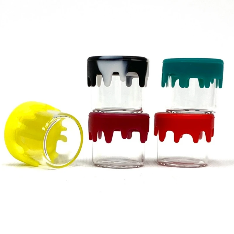 Wholesale 6ml Borosilicate Clear Glass Perfume Bottle Concentrate Container with Silicone Cap