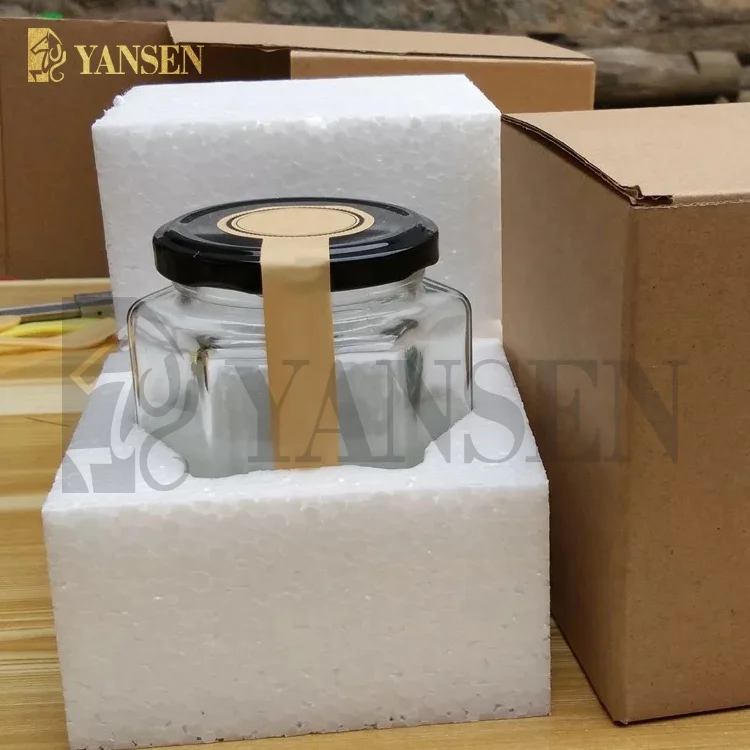 China Supplier Custom 45ml 730ml Clear Empty glass jars and bottles luxury glass food storage Honey Jar wholesale