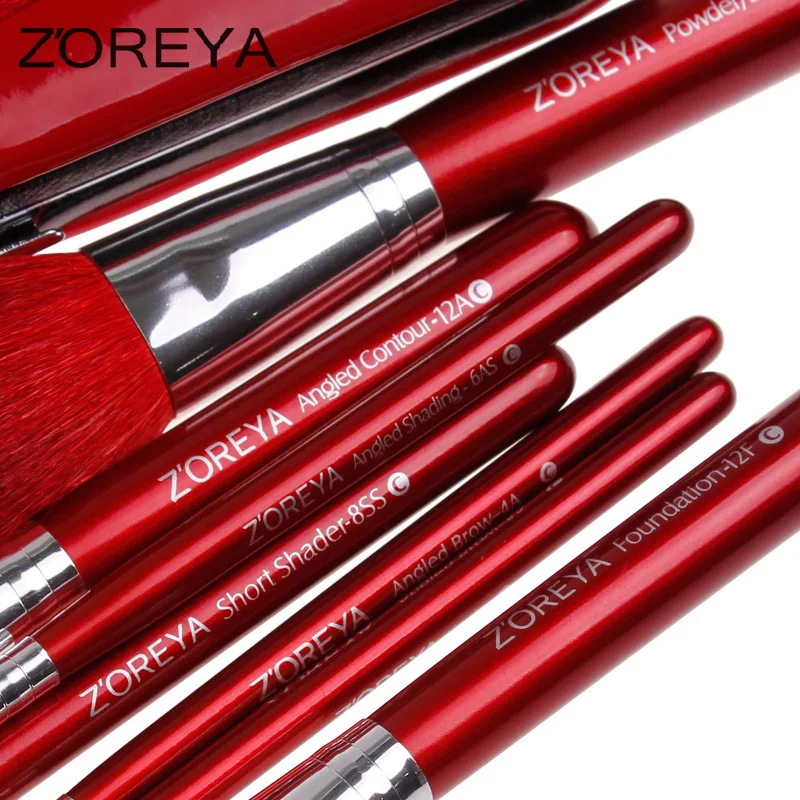 7pcs Brushes Handle Wool Hair Makeup Sets Unique Products Red 2019 Goat Hair Cosmetic Brushes Face Powder Brush 3600