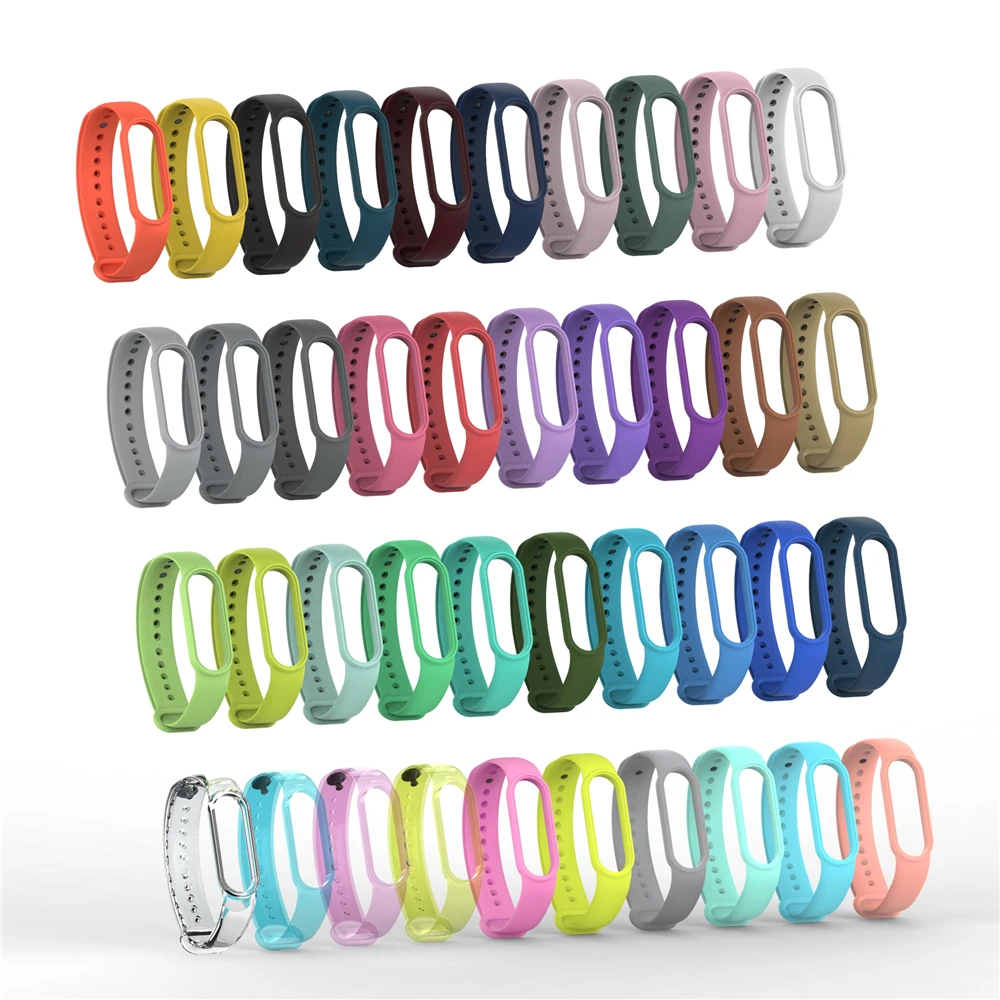 HOLDMI 430222 series orange red silicone replacement strap compatible for mi band 3 and 4