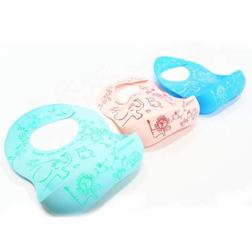 
Wholesale Waterproof Silicone Bib Washable Baby Bibs Food Catcher for Baby 