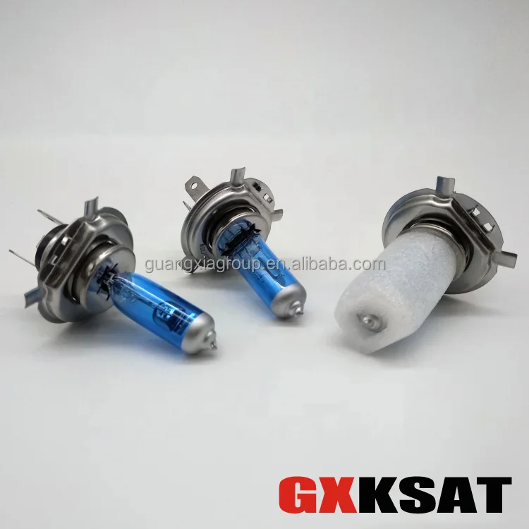 Auto Modify Parts Halogen Headlamp Bulb HS1 12V 35W Super White Color Blue Glass