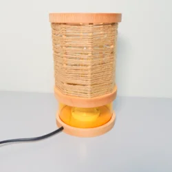 Jute Rope Shade Retro Wooden Table Lamp Bedroom Bedside Lamp E27 LED Bulb 110-240V Highly Customized Wooden Lamp For Decoration